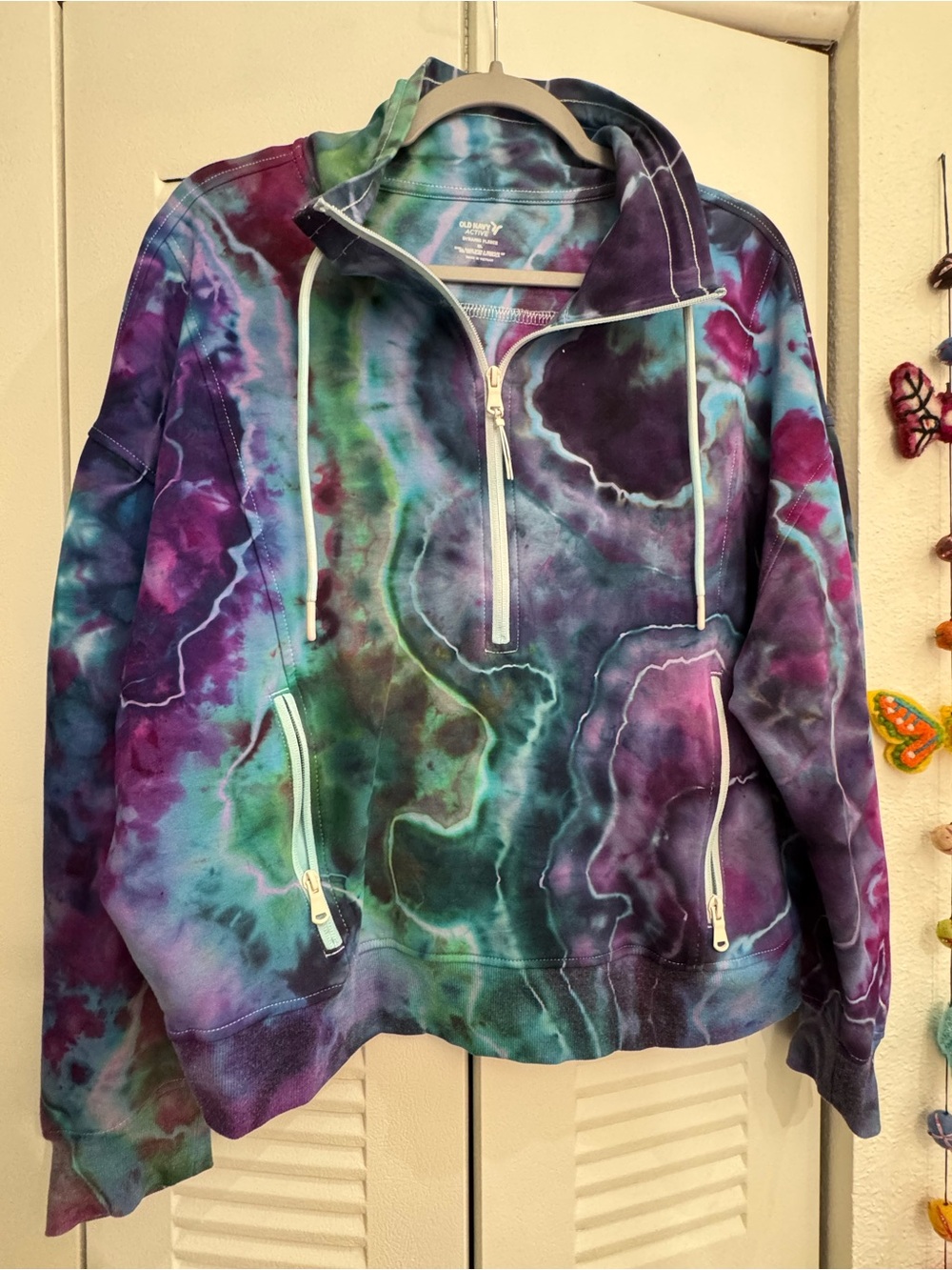 Tie-Dye Activewear Half-Zip